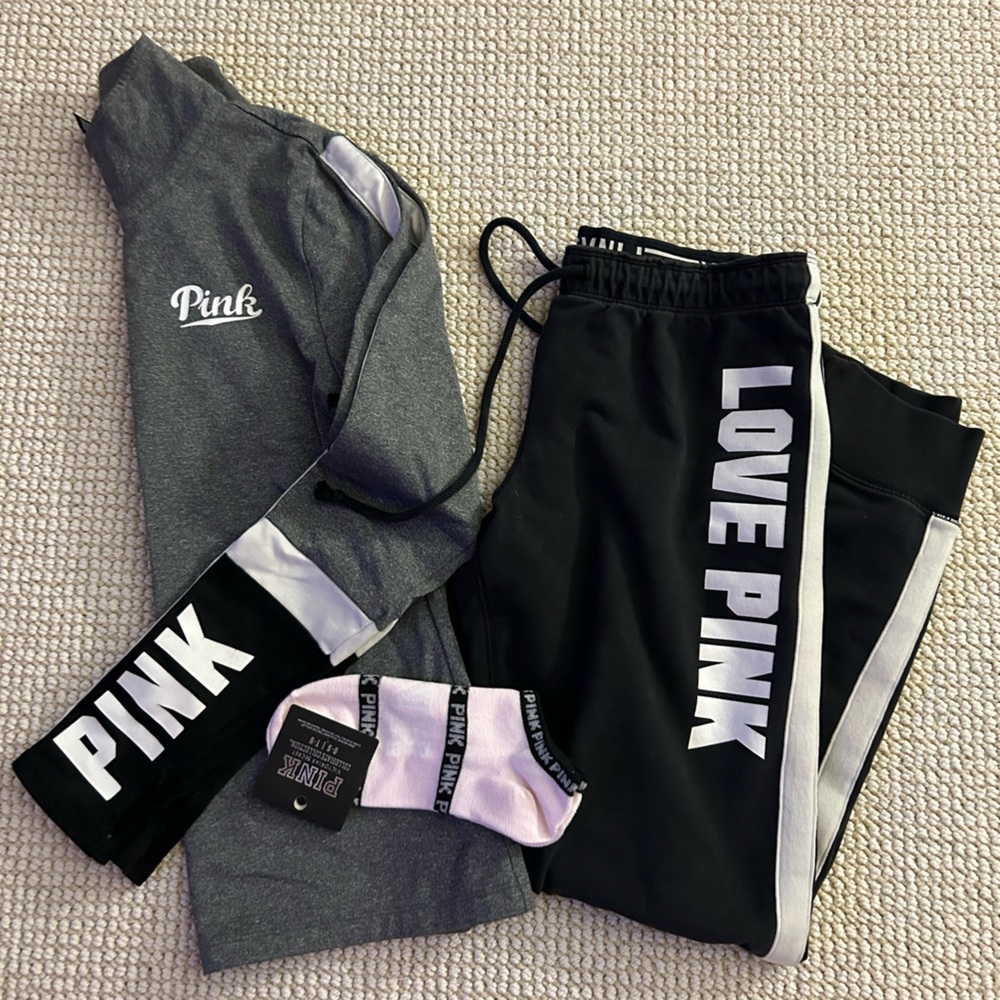 Victoria Secret Pink 3 Piece Jogger Set S/M